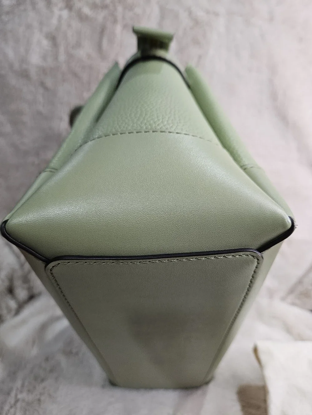 2023 Michael Kors Olive/Sage Reed Large Pebble Leather Belted Satchel